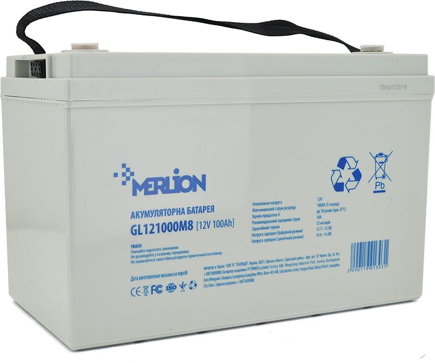 Акумулятор гелевий MERLION GL121000M8 GEL 12 V 100 Ah (12138148)
